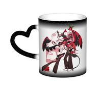 Xinchangda Hazbin Hotel - Taza de cerámica que cambia de color, diseño de anime Alastor/Angel Dust/Charlie Morningstar Magic Mark Taza de café taza de té, regalos creativos