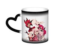 Xinchangda Hazbin Hotel - Taza de cerámica que cambia de color, diseño de anime Alastor/Angel Dust/Charlie Morningstar Magic Mark Taza de café taza de té, regalos creativos