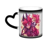 Xinchangda Hazbin Hotel - Taza de cerámica que cambia de color, diseño de anime Alastor/Angel Dust/Charlie Morningstar Magic Mark Taza de café taza de té, regalos creativos