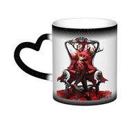 Xinchangda Hazbin Hotel - Taza de cerámica que cambia de color, diseño de anime Alastor/Angel Dust/Charlie Morningstar Magic Mark Taza de café taza de té, regalos creativos