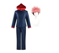 Xinchangda JJK Itadori Yuji - Disfraz de cosplay de Ryomen Sukuna para hombre, uniforme de chaqueta, pantalones, juego completo para disfraz de anime, accesorios de disfraz de Halloween