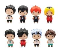 Xinchangda Juego de 8 figuras de Haikyuu!! Shoyo Hinata/Kuroo Tetsurou/Tobio Kageyama, figura de acción de PVC de 7,5 cm, adornos de escritorio, decoración de pastel