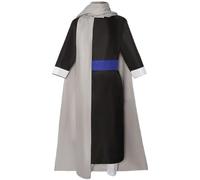 Xinchangda Kagura - Disfraz de cosplay YatoKamui, traje de cosplay de Kagura, bata roja con cinturón dorado, traje negro con bufanda gris, disfraz de anime, Halloween, carnaval, fiesta