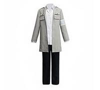 Xinchangda Levi - Disfraz de cosplay de Eren Jaeger, traje de cosplay de cuerpo de encuesta de anime, uniforme de la Legión Exploradora, Alas de la Libertad, disfraz de chaqueta larga y pantalones