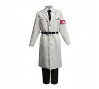Xinchangda Levi - Disfraz de cosplay de Eren Jaeger, traje de cosplay de cuerpo de encuesta de anime, uniforme de la Legión Exploradora, Alas de la Libertad, disfraz de chaqueta larga y pantalones