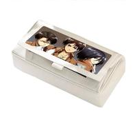 Xinchangda Levi - Estuche para lápices de anime Eren Jaeger, estuche de lona de gran capacidad, impermeable, plegable, con ranuras internas, bolsa para bolígrafos para adolescentes y estudiantes