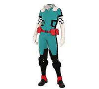 Xinchangda MHA - Disfraz de Midoriya Izuku, disfraz de cosplay de dibujos animados de Todoroki Shouto para cosplay, conjunto completo de traje de batalla MHA Merch para disfraz de Halloween