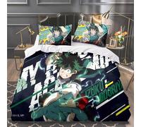 Xinchangda MHA - Juego de ropa de cama de 3 piezas Anime Bakugo Katsuki/Todoroki Shouto Individual/Doble/King, 2 fundas de almohada y 1 funda de edredón