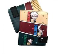 Xinchangda My Hero Academia Midoriya Izuku Todoroki Shouto - Cartera de piel sintética con estampado de anime, cartera plegable de piel sintética, monedero de moda para niños y niñas, tipo 1,