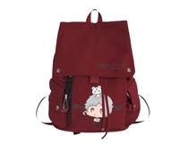 Xinchangda Nakahara Chuuya - Mochila escolar de anime Dazai Osamu, mochila escolar Nakajima Atsushi de dibujos animados para estudiantes, Rojo 04, 28*15*38cm