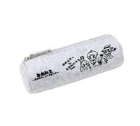 Xinchangda Roxy Migurdia - Estuche para lápices Eris Greyrat, estuche de anime Sylphy, estuche para lápices de gran capacidad, estuche cilíndrico de fieltro gris y blanco, bolsa para bolígrafos para