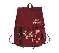 Xinchangda Violet Evergarden - Mochila de anime de gran capacidad para laptop, mochila escolar de dibujos animados, bolsa de hombro para adolescentes, Rojo Tipo 2, 28*15*38 cm