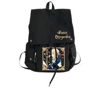 Xinchangda Violet Evergarden - Mochila de anime de gran capacidad para laptop, mochila escolar de dibujos animados, bolsa de hombro para adolescentes, Negro Tipo 1, 28*15*38 cm