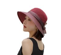 XINCHIA Sombrero de playa de ala ancha para mujer, sombrero de malla de flores grandes, sombrero de bolos para boda, elegante sombrero de iglesia, sombrero de campana Ascot, cóctel, té, fiesta,