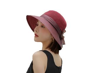 XINCHIA Sombrero de playa de ala ancha para mujer, sombrero de malla de flores grandes, sombrero de bolos para boda, elegante sombrero de iglesia, sombrero de campana Ascot, cóctel, té, fiesta,