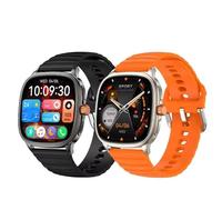 XINDADA Reloj inteligente AMOLED HK73 para hombre, muñeca siempre encendida, Bluetooth, llamadas, asistente de voz, monitoreo de salud, fitness, rastreador deportivo (negro)