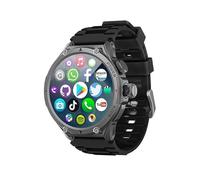 XINDADA Reloj inteligente H12 2025 4G Android 9.0 OS Aupport APP Descarga G00gle Play Store Frecuencia cardíaca 500W Cámara GPS WIFI Smartwatch Hombres (Negro, 4GB 64GB)