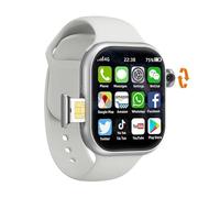 XINDADA Reloj inteligente VP19 S10 4G SIM Android 10 128GB ROM cámara 190° GPS Wi-Fi 2.3" AMOLED Smartwatch para adultos (gris, 4GB/128GB)