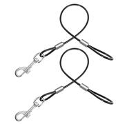 Xindojuz - 2 extensores de correa de perro de metal a prueba de masticación para entrenamiento, correa doble retráctil para dos perros, dos correas para perros no masticables, sin enredos para perros