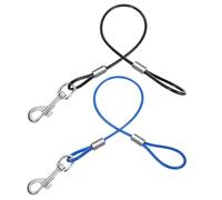 Xindojuz - 2 extensores de correa para perro a prueba de masticación para entrenamiento, correa retráctil resistente sin enredos, múltiples correas para perros pequeños, medianos y grandes (negro y