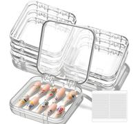 Xindojuz - 6 cajas de embalaje de uñas a presión, cajas de almacenamiento de uñas acrílicas a presión para Pres Ons con 30 cintas adhesivas de doble cara para uñas postizas, cajas de almacenamiento
