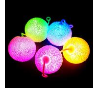 XineYuor 5PCS Pelotas Erizo Luminosas con LED,Pelotas Saltarinas para Niños,Bolas Rebotadoras,Bolas Brillantes, Juguete Intermitente con Luz para Niños y Niñas