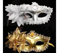 XineYuor Mascaras Venecianas, 2PCS LED Antifaz Carnaval para Noche de Mascara,Mujer Hombre Máscaras para Carnaval Halloween Fiesta de Disfraces