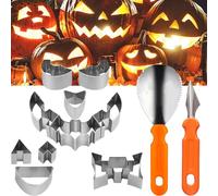 XineYuor Pumpkin Carving Kit, 12PCS Kit de Calabaza Tallado de Halloween,Halloween Talla Herramienta Calabaza Bricolaje Herramientas de Acero Inoxidable para Adultos y Niños