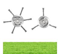 XINFAQAQ 2 Piezas Cepillo para Malas Hierbas, 155mm Cabezal de Fresado de Alambre de Acero, Rueda de Desbrozadora para Limpieza De Malezas, Musgo, Cuidado del Jardín