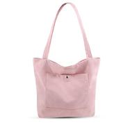 XINFULLWOL - Bolsa de mano para mujer, bolsa de compras, bolsa de hombro, para universidad, escuela, trabajo, viajes, gran capacidad, plegable, Rosado, Talla única