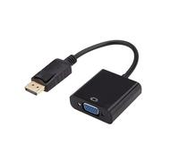 Xingdianfu DP Macho a VGA Hembra Adapter Puerto de visualización Negro Puerto de visualización a D-Sub DSub DB15 SVGA M/F Converter Video