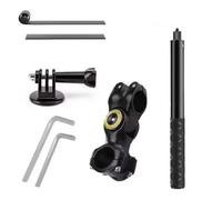 XinGeeek Kit de montaje para cámara de motocicleta, palo de selfie extensible para Insta360 X3/X4/X5 para DJI Osmo Action 4/5 Pro Camera Cycling Selfie Stick Mount