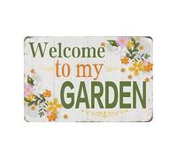 XingFox Letrero de Bienvenido a mi jardín - Decoración de pared para exteriores, patios y casas de campo (20 x 30 cm)