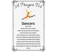 XingFox Letrero de metal con texto Una oración por los bailarines, decoración para dormitorio, sala de práctica de baile, regalos para bailarines, 8 x 12 pulgadas
