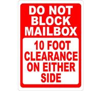 XingFox Letrero metálico DoBlock para buzón, 3 metros de espacio libre a ambos lados, para exteriores e interiores, 30 x 40 cm