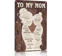 XingFox Letrero para mi mamá: un sincero Te amo, mamá, regalo de mi hija, decoración del hogar para cocina, dormitorio y oficina, 8 x 12 pulgadas