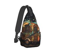XingFox Mochila bandolera Camper Bear para mujer y hombre, estilo casual, ideal para viajes y senderismo.