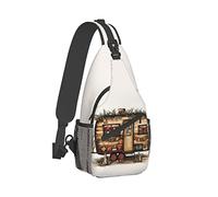 XingFox Mochila bandolera Camper Bear para mujer y hombre, estilo casual, ideal para viajes y senderismo.