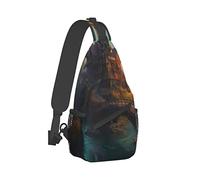 XingFox Mochila bandolera Camper Bear para mujer y hombre, estilo casual, ideal para viajes y senderismo.