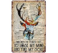 XingFox Pierde mi mente, encuentra mi alma, retro para el hogar, garaje, granja, jardín, bar, café, cocina, decoración de pared, letrero de hojalata de 8 x 12 pulgadas