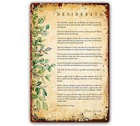 XingFox Póster metálico de Ehrmann con citas, poema y arte mural. Ideal para dormitorio, decoración del hogar o cualquier espacio. Impresión moderna rectangular de 8x12 pulgadas.