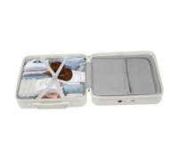 Xingfx Maleta de viaje de 18" equipaje de mano Maleta de viaje Maleta para viajes de corta distancia en el país y en el extranjero para desplazamientos al trabajo o viajes de negocios Blanco