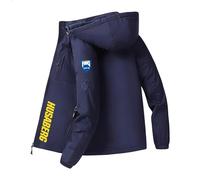 XINGHA Chaqueta Acolchada Ligera Hu.sa.be.rg, Powder Pass Jacket, para senderismo al aire libre, camping, montañismo, viajes, Polar(Dark Blue,3XL)