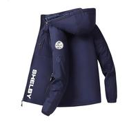 XINGHA Chaqueta Acolchada Ligera S.H.E.L.B.Y, Plumon Jacket Ultraligero, para senderismo al aire libre, camping, montañismo, viajes, Polar(Dark Blue,L)