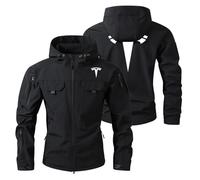 XINGHA Chubasquero Ciclismo Hombre Te_S. L. A, Impermeable Para Hombres, Para chaquetas delgadas de primavera libre ,sports(Black,L)