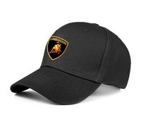 XINGHA Gorras De Béisbol Clásicas Lam bo.RGhi.ni, Ajustable Gorra Del Deporte Gorra, Unisex Transpirable Athletic Casual Cap, colores(Black)