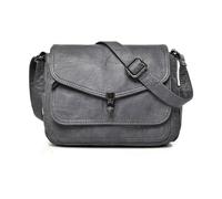 XINGLIDA 2023 NUEVO bolso de hombro para niñas mujeres bolso de hombro de cuero PU bolso sólido moda simple, gris, Sehen Sie sich dieses Video Jahr