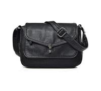 XINGLIDA 2023 NUEVO bolso de hombro para niñas mujeres bolso de hombro de cuero PU bolso sólido moda simple, Negro , Sehen Sie sich dieses Video Jahr