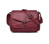 XINGLIDA 2023 NUEVO bolso de hombro para niñas mujeres bolso de hombro de cuero PU bolso sólido moda simple, rojo, Sehen Sie sich dieses Video Jahr