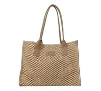 XINGLIDA 2023 paja tejida bolsa de compras bolsos de compras bolsos de gran capacidad bolso de hombro casual señora monedero moda playa, caqui, 33*25*11cm
